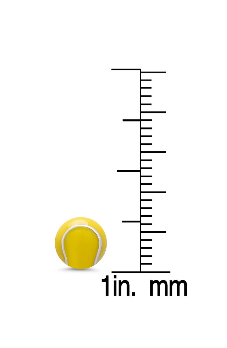 Lily Nily Kids' 3D Tennis Ball Stud Earrings, Alternate, color, Silver