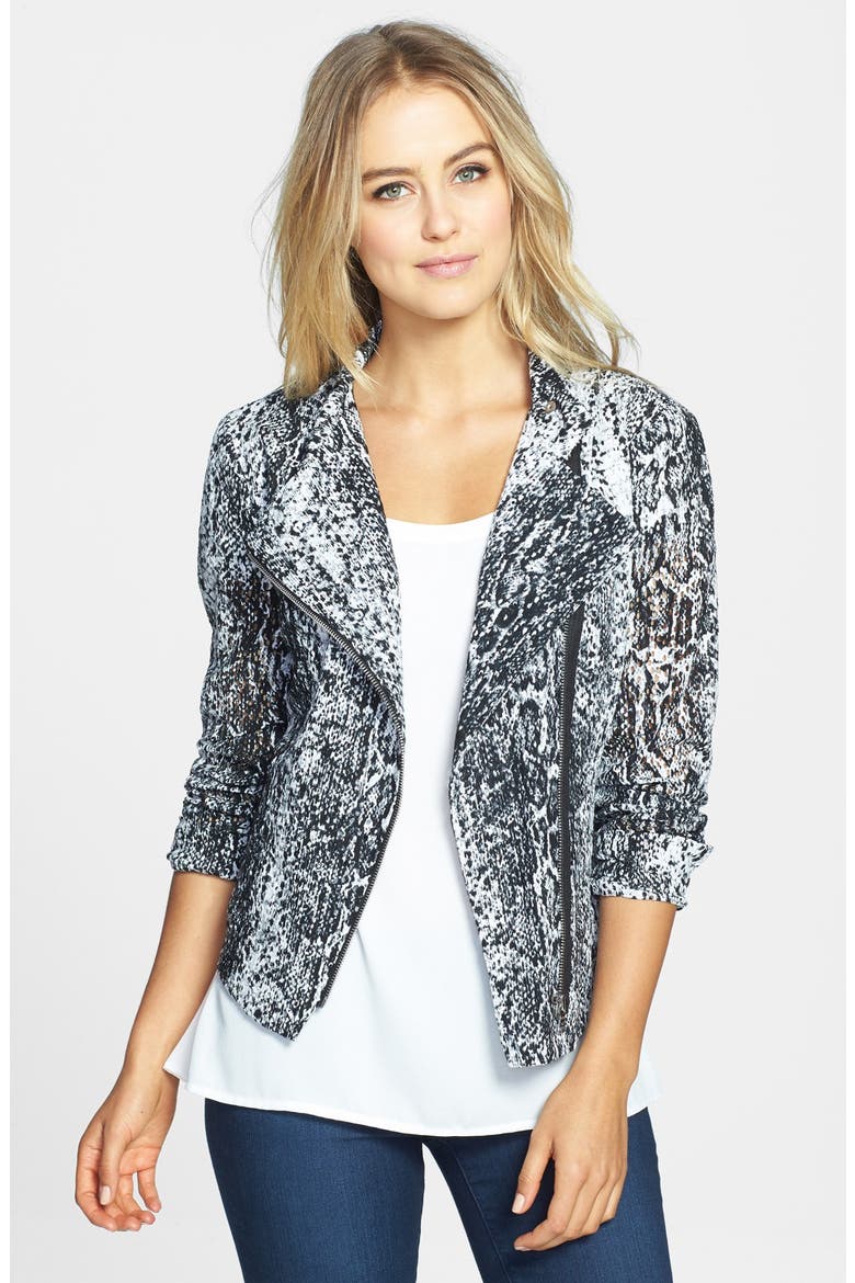'Ella' Jacket, Main, color, BLACK MULTI