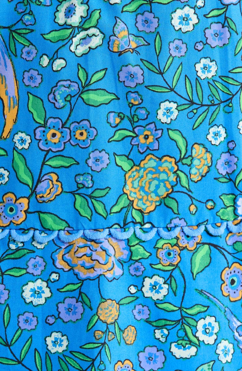 SUGARLIPS Floral Dabria Cotton Dress, Alternate, color, Blue-Greens