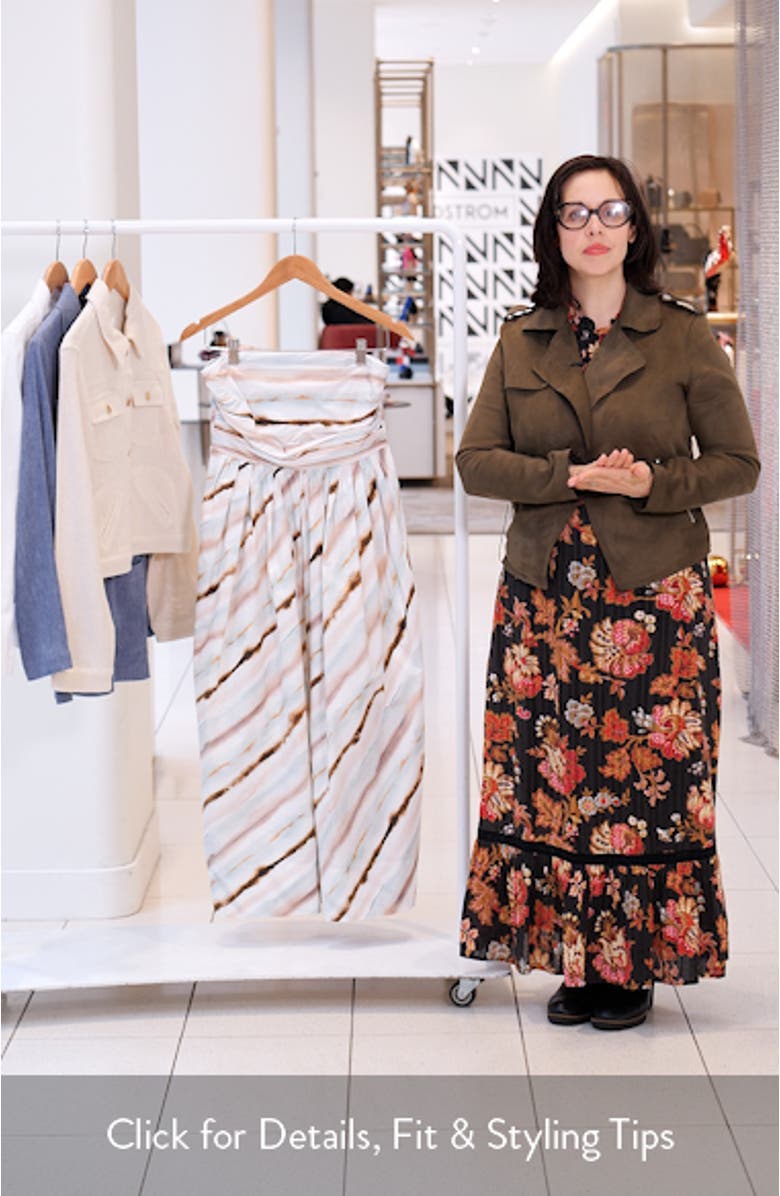 Tara Tie Dye Stripe Strapless Dress, sales video thumbnail