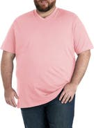 Harbor Bay by DXL Big & Tall Slub Knit V-Neck T-Shirt