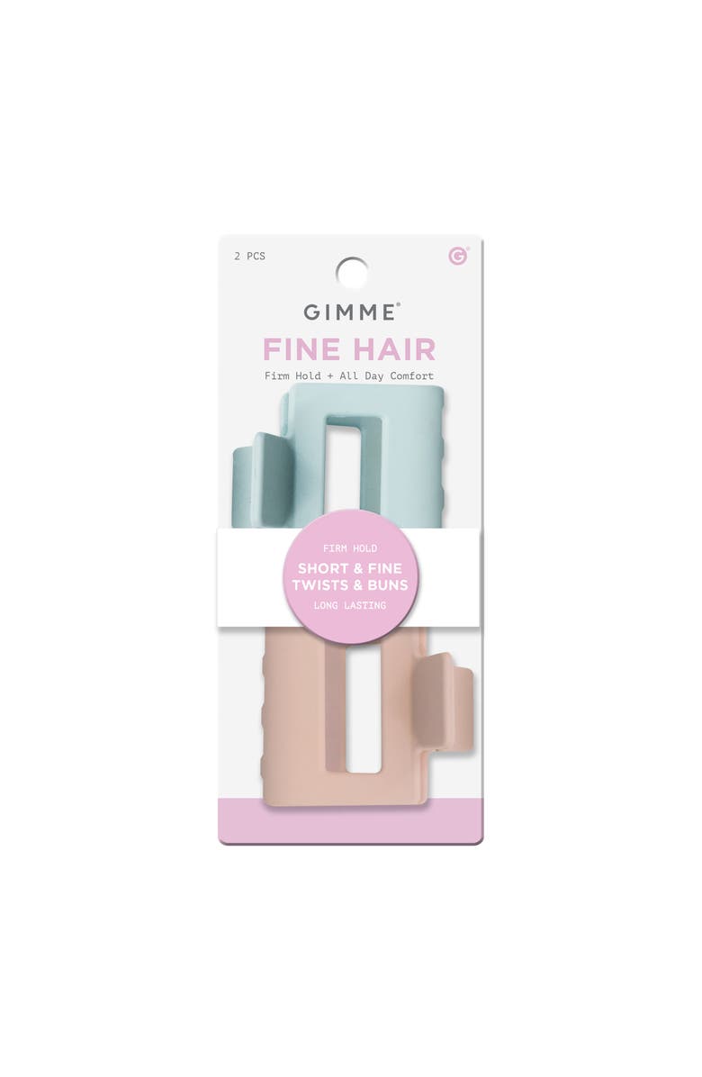Gimme Beauty Small Rectangle Claw Clip Duo, Main, color, Brown