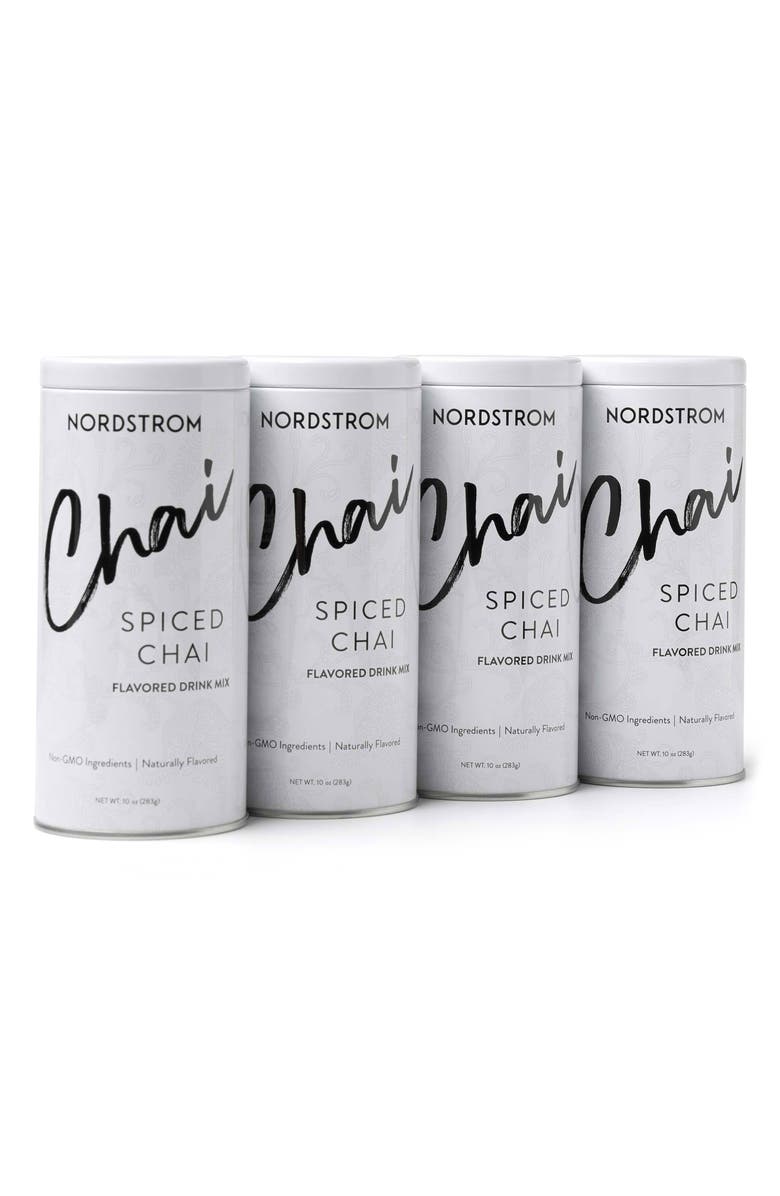 FRANZESE 4-Pack Spiced Chai Flavored Drink Mix Tins, Main, color, White