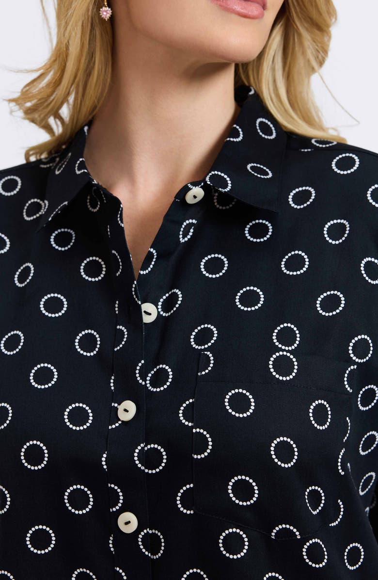 Foxcroft Abigail Short Sleeve Cotton Button-Up Shirt, Alternate, color, 