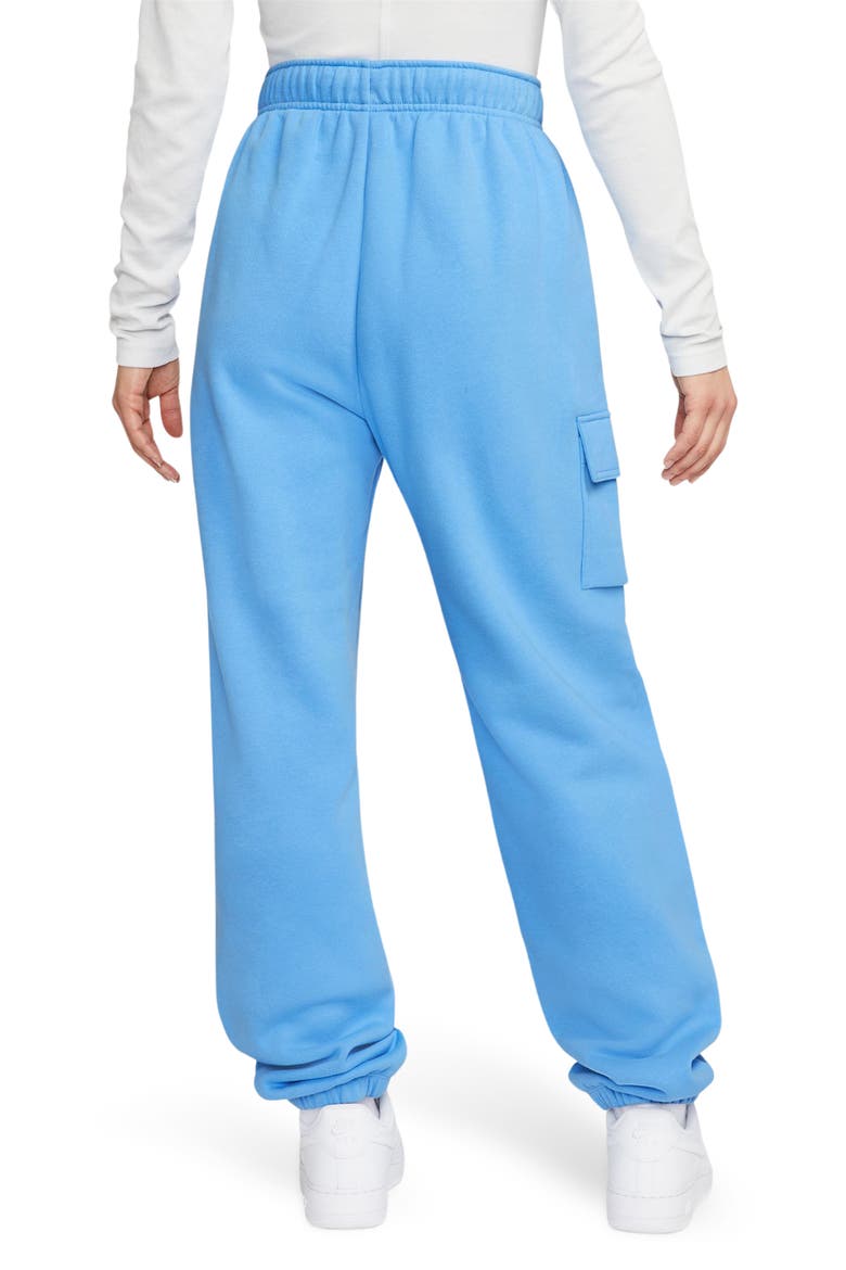 Oversize Fleece Cargo Sweatpants, Alternate, color, 412UNIVERSITY BLUE/ WHITE