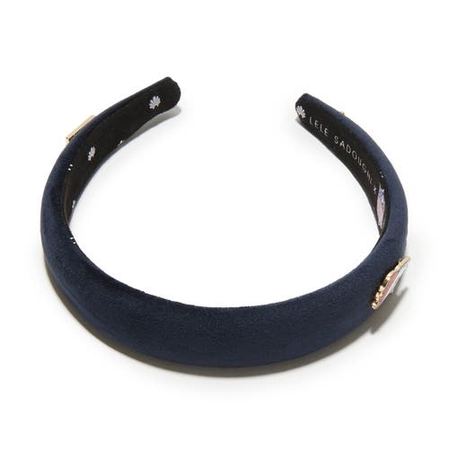Lele Sadoughi Denver Broncos Charlotte Headband In Black