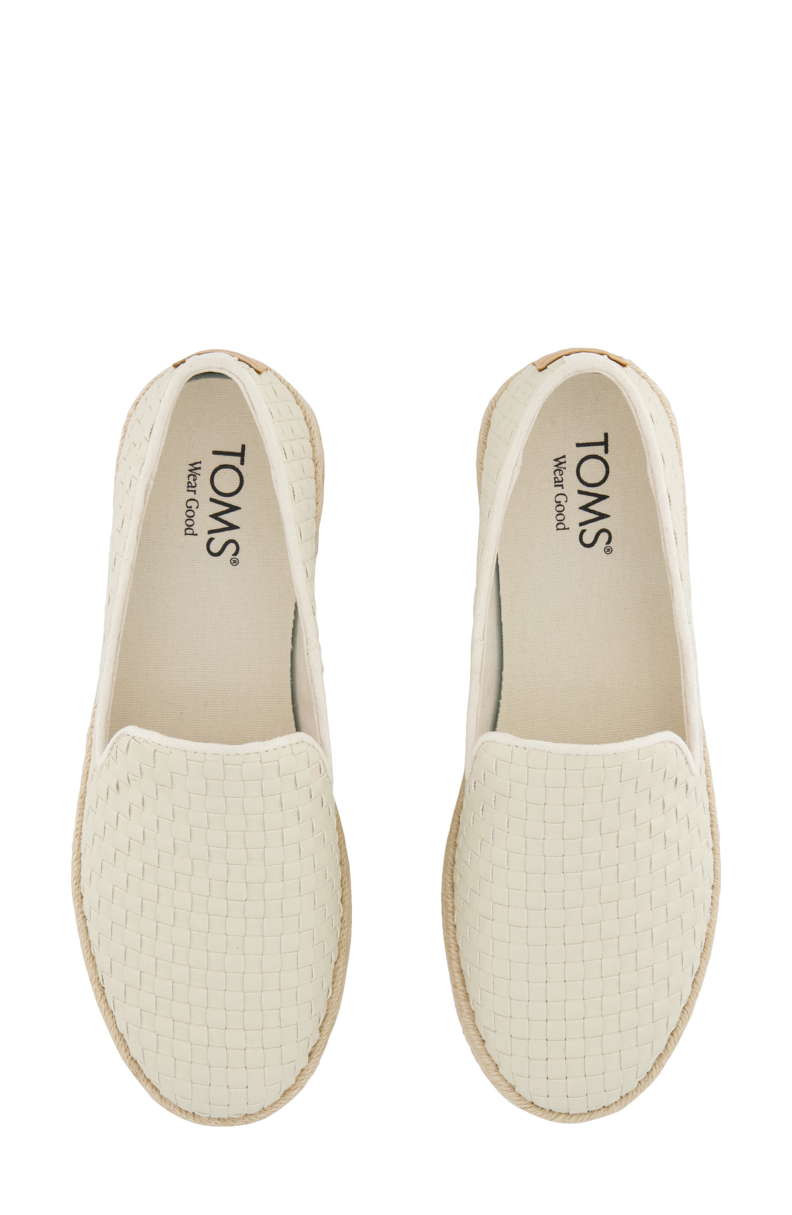 TOMS Carolina Platform Espadrille Sneaker, Alternate, color, Light Beige