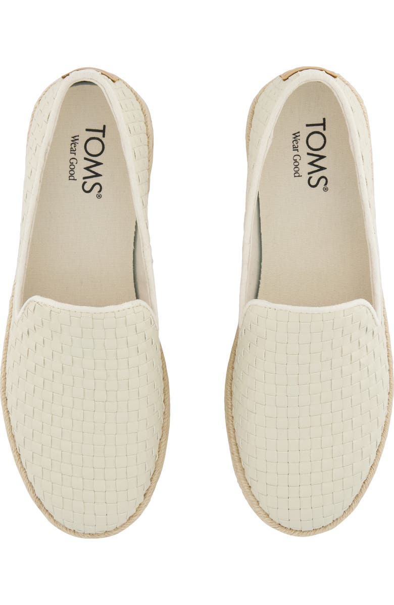 TOMS Carolina Platform Espadrille Sneaker, Alternate, color, Light Beige
