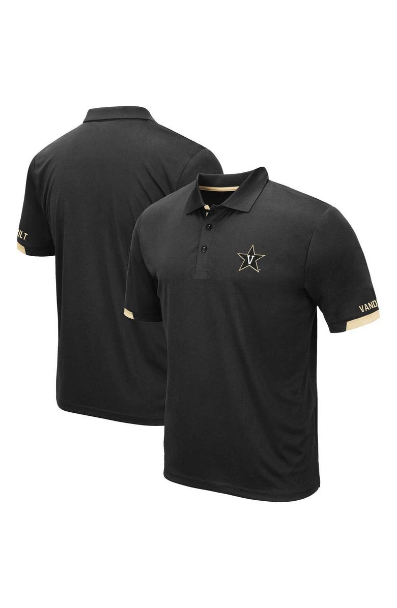 COLOSSEUM Men's Colosseum Black Vanderbilt Commodores Santry Lightweight Polo, Main, color, Black
