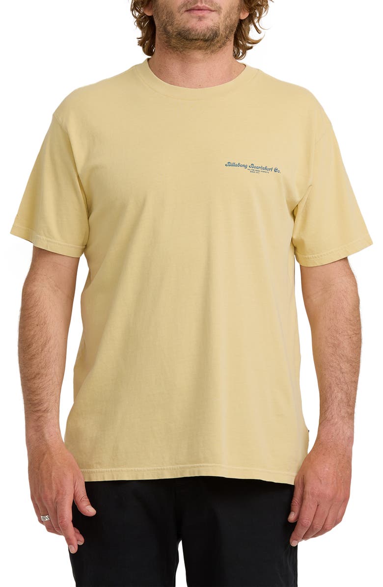 Billabong Suspects Premium Short Sleeve Graphic T-Shirt, Main, color, Golden Yellow