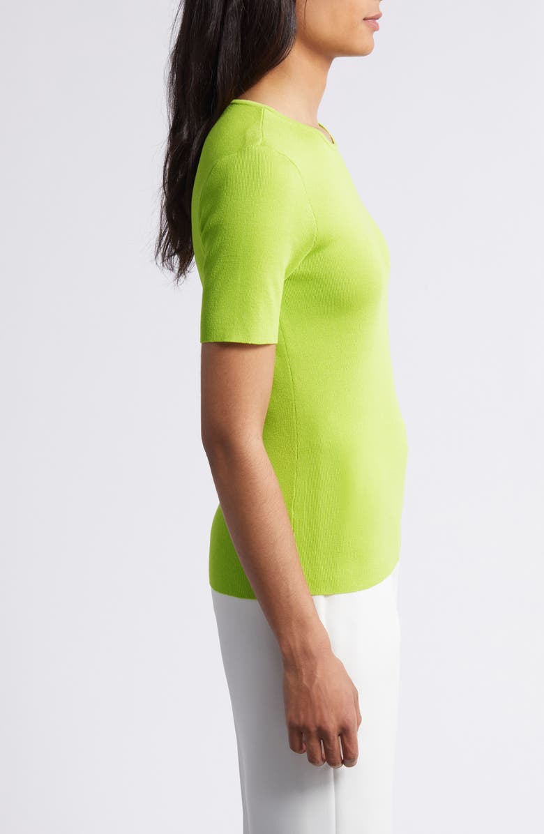 Tahari ASL Short Sleeve Sweater, Alternate, color, 