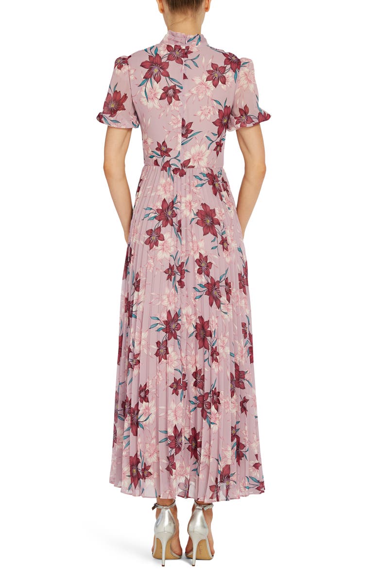 Floral Midi Cocktail Dress, Alternate, color, LILAC MULTI