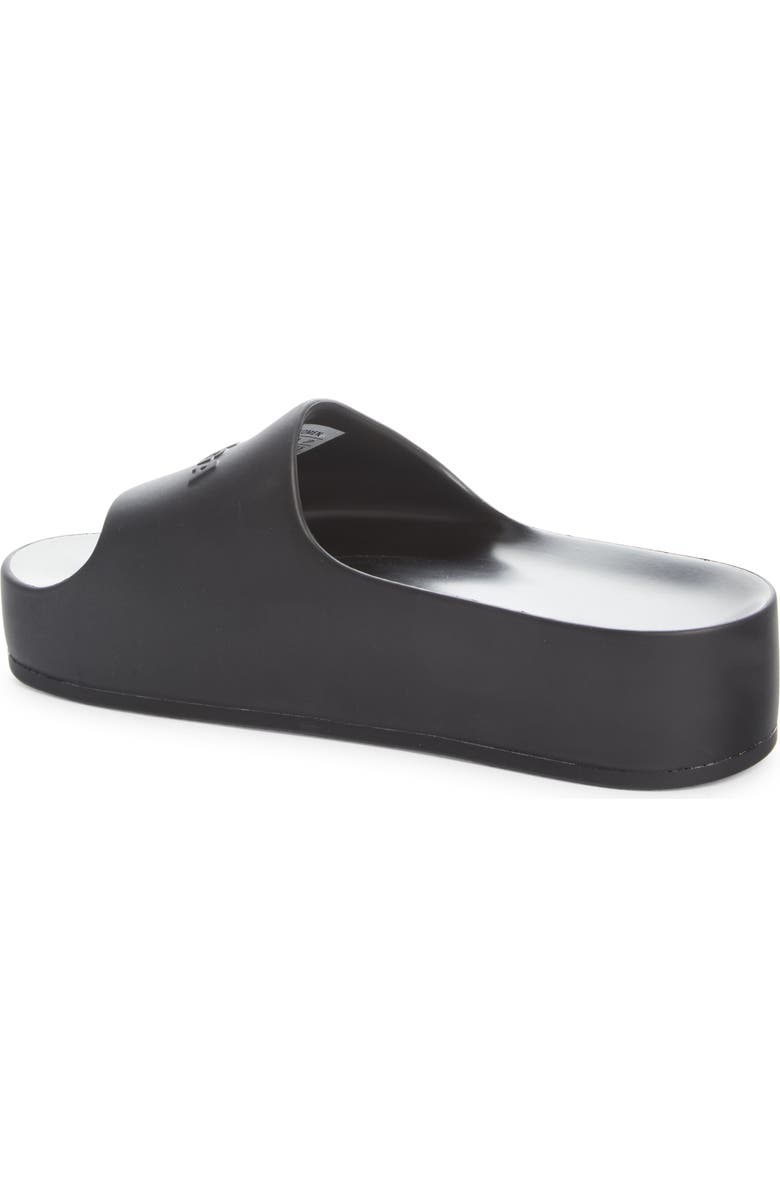 Balenciaga Logo Platform Slide Sandal, Alternate, color,