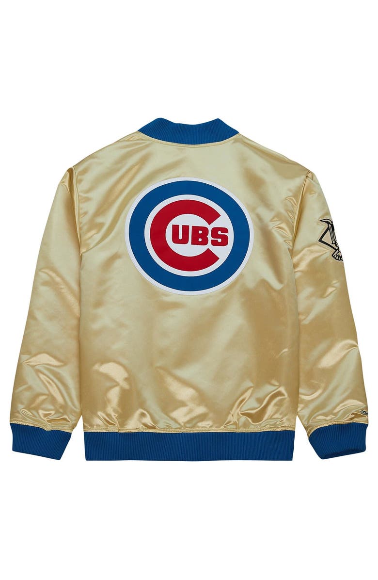Mitchell & Ness Men's Mitchell & Ness Gold Chicago Cubs OG 2.0 Lightweight Satin Full-Zip Jacket, Alternate, color, Gold