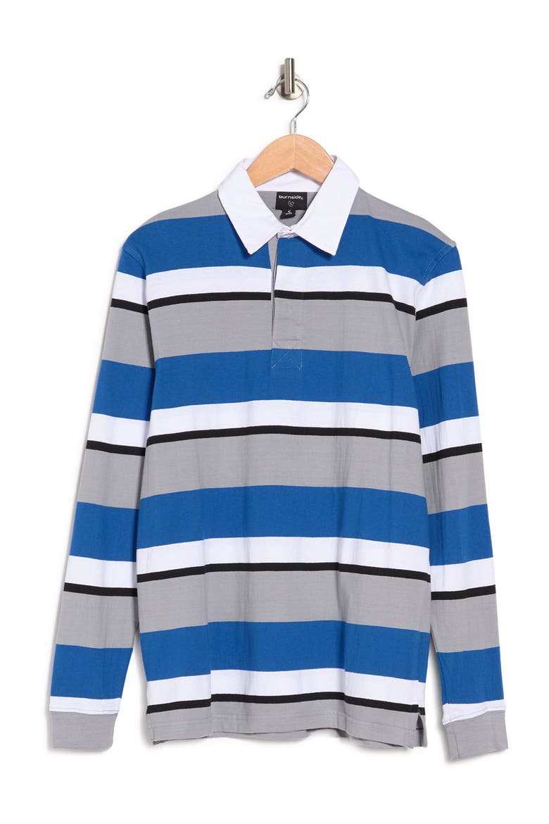 Stripe Rugby Polo, Alternate, color, BLUE