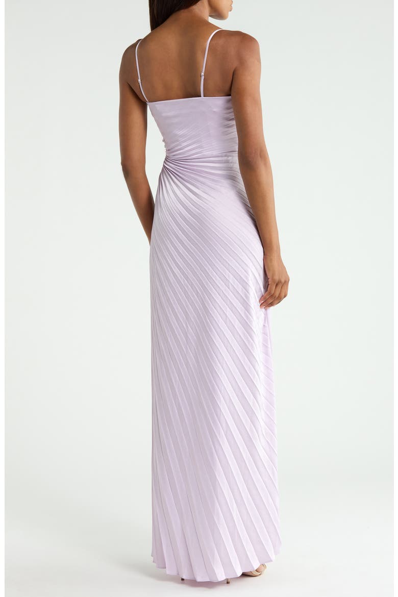 Layla Strapless Pleated Gown, Alternate, color, LILAC