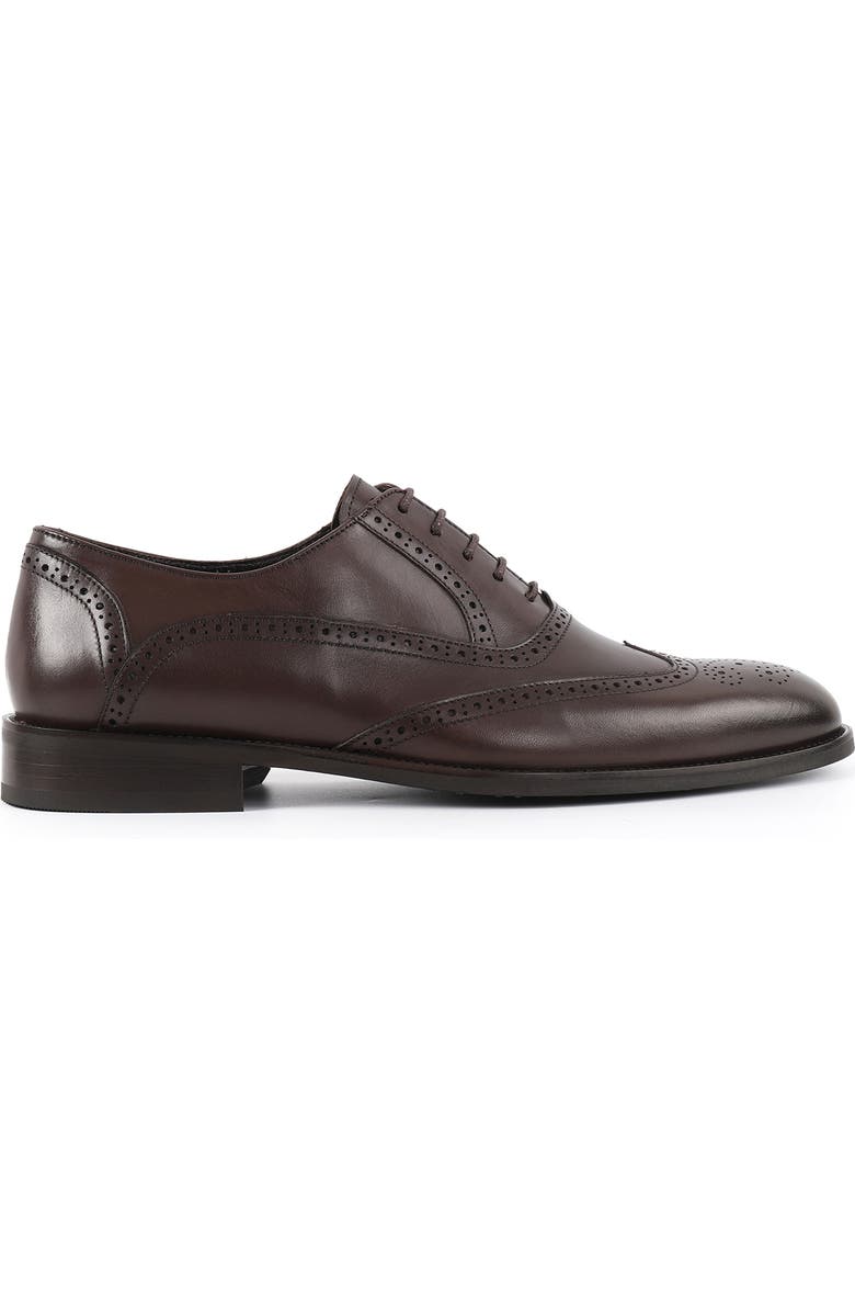 VELLAPAIS Condotti Brogue Oxford, Alternate, color, Dark Brown