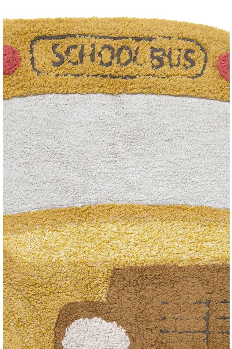 Kids' School Bus Rug, Alternate, color, YELLOW