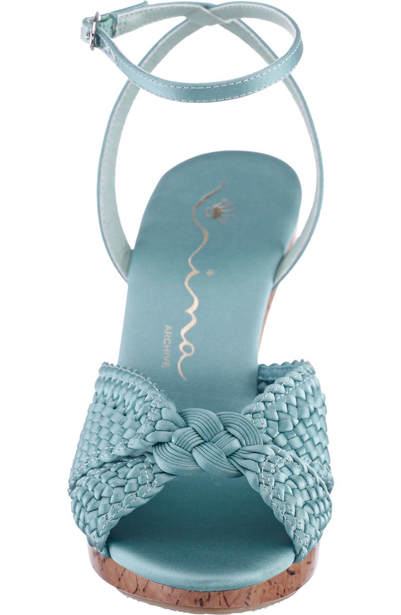 Nina Empire Ankle Strap Sandal, Alternate, color, Aqua