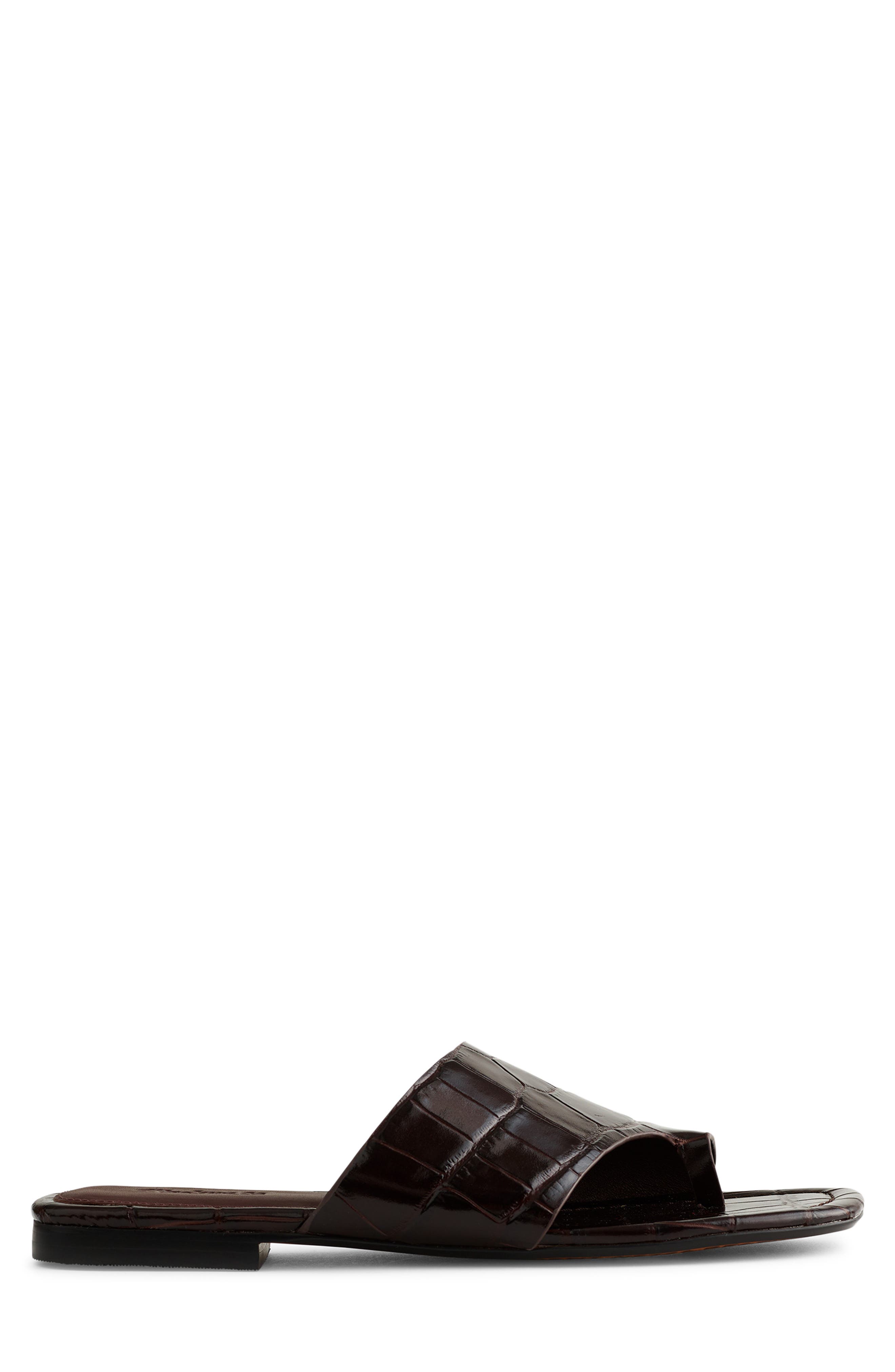 Madewell The Maycie Toe Loop Slide Sandal, Main, color, Coffee Bean