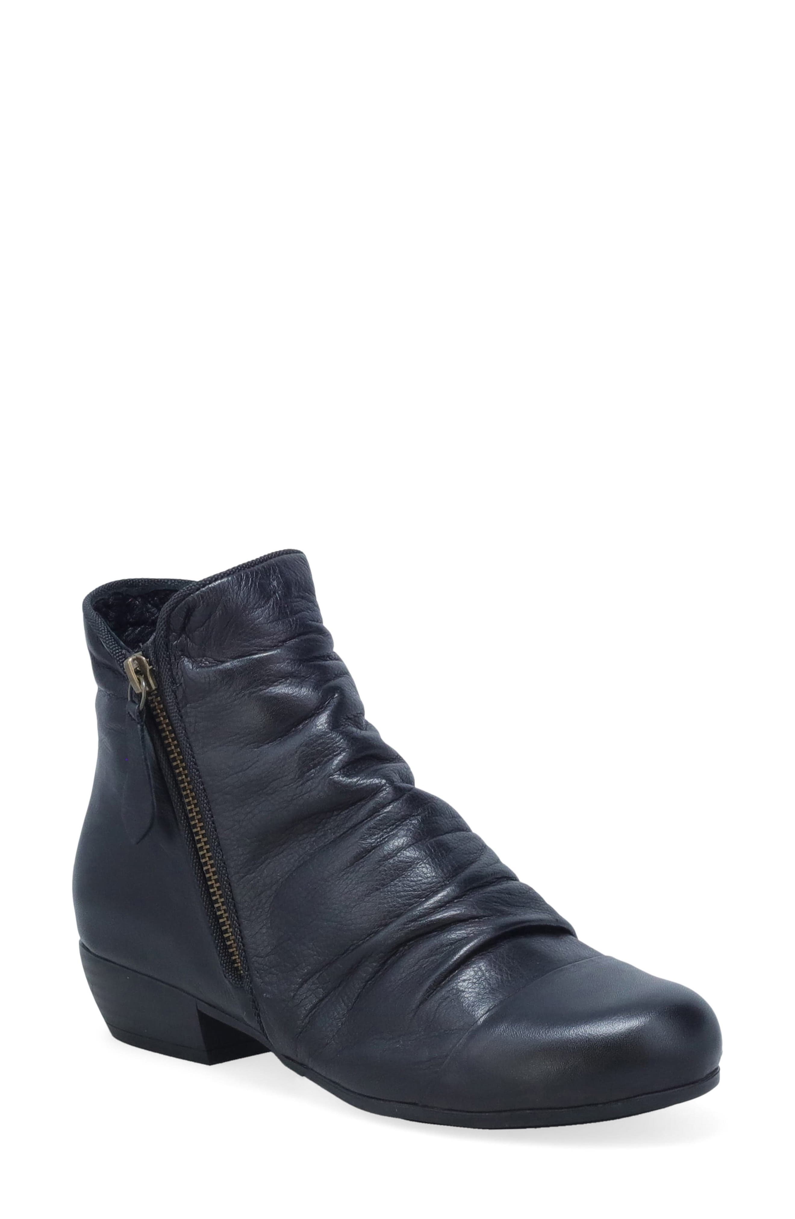 Cammi Leather Bootie, Main, color, BLACK
