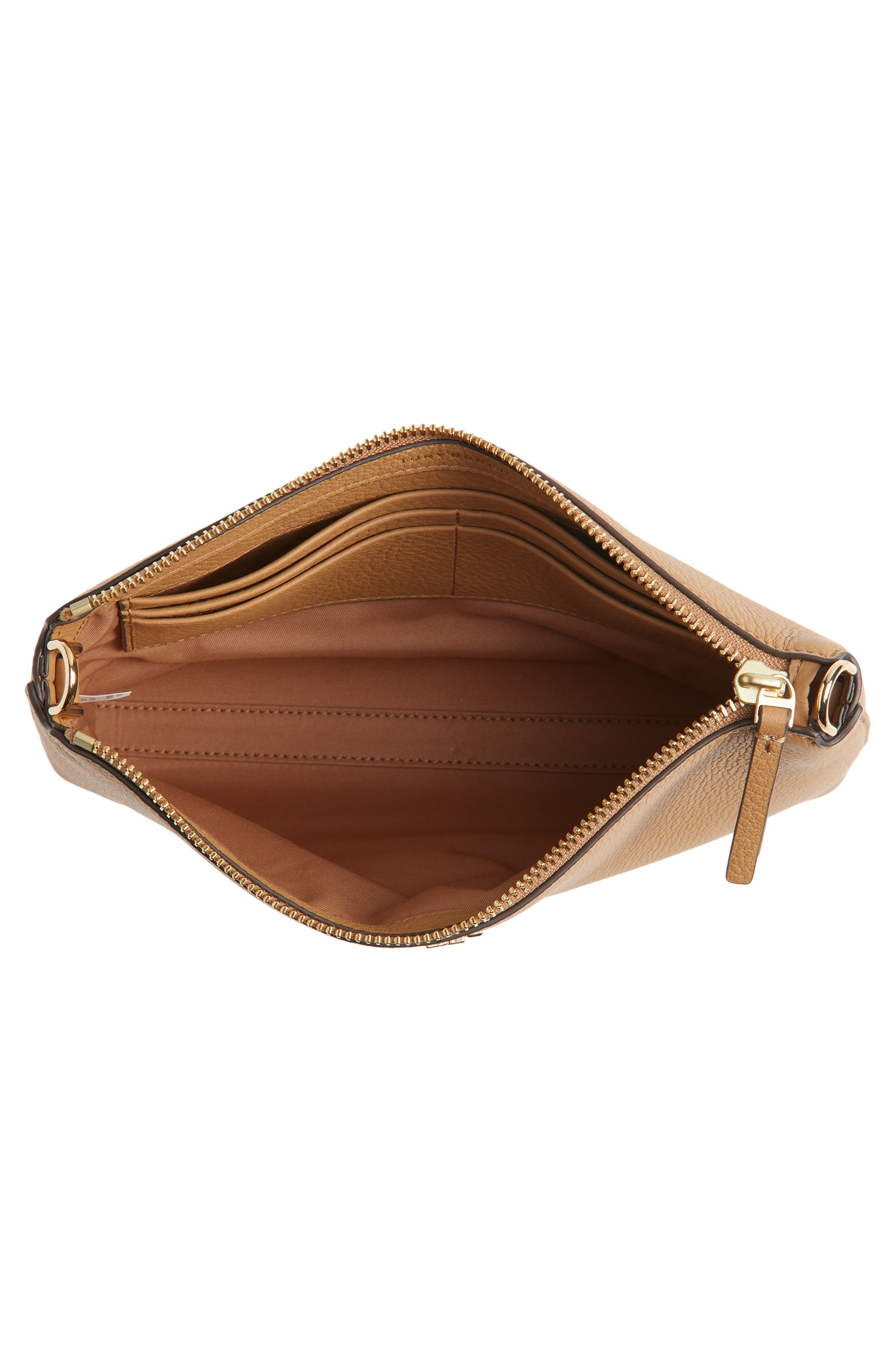 Mercer Pebbled Zip Crossbody Bag, Alternate, color, TIRAMISU
