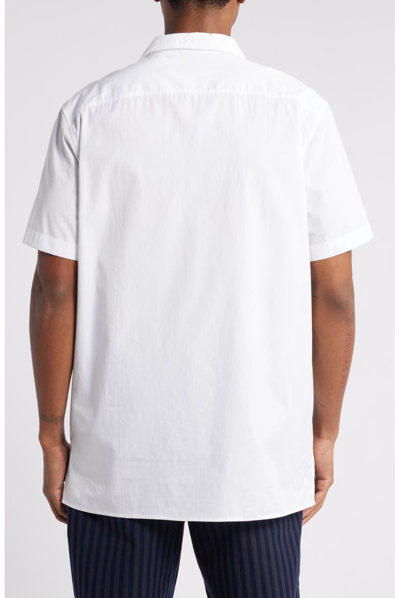House of Aama Hatch Camp Shirt, Alternate, color, WHITE- NAVY BATIK GRAPHIC