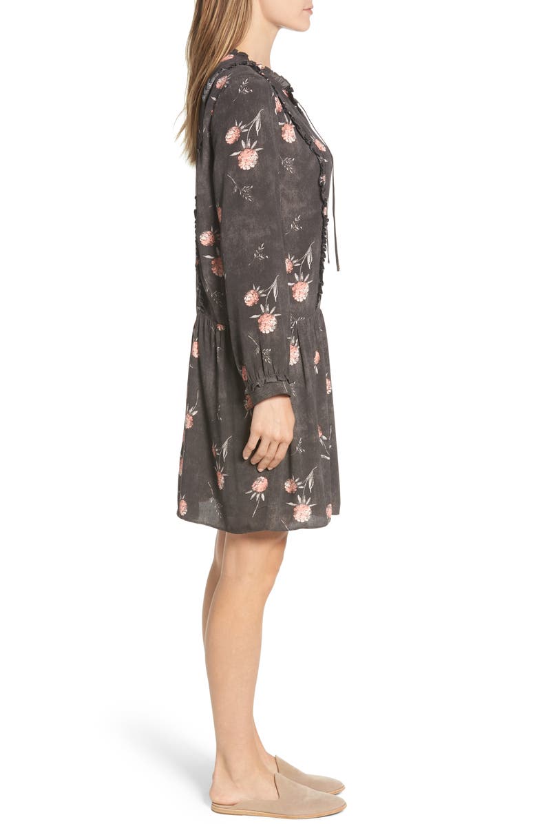 Caslon<sup>®</sup> Ruffle Split Neck Dress, Alternate, color,