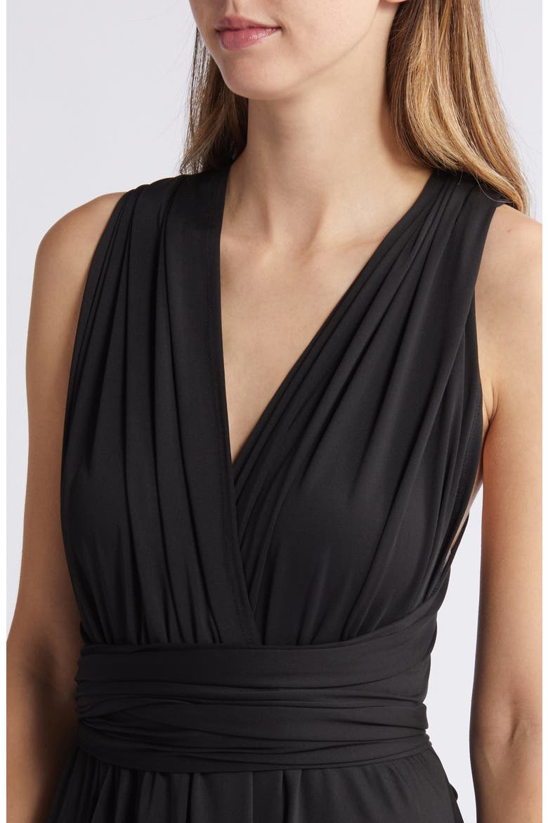 Belle Cross Back Minidress, Alternate, color, BLACK