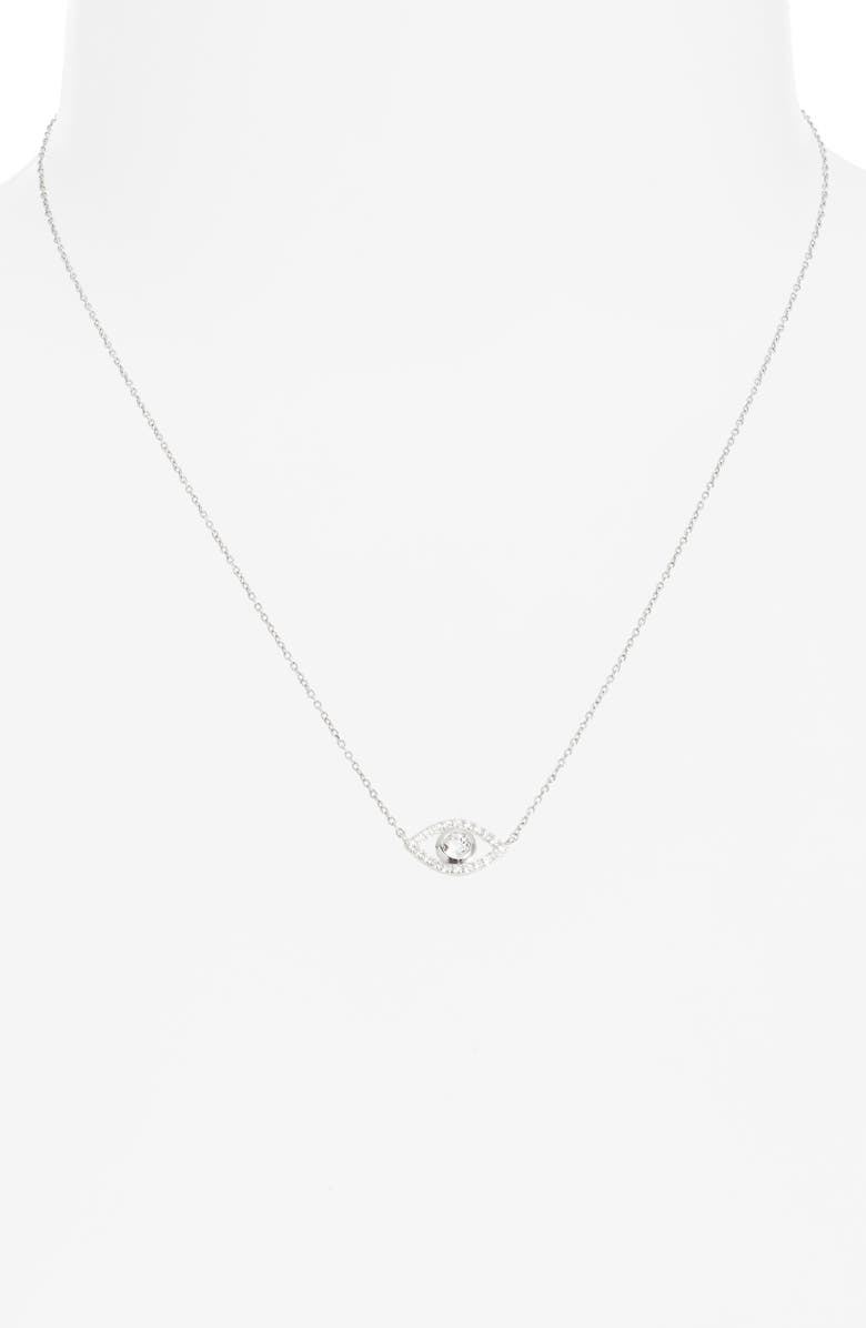 Anzie Evil Eye Pendant Necklace, Alternate, color, Silver
