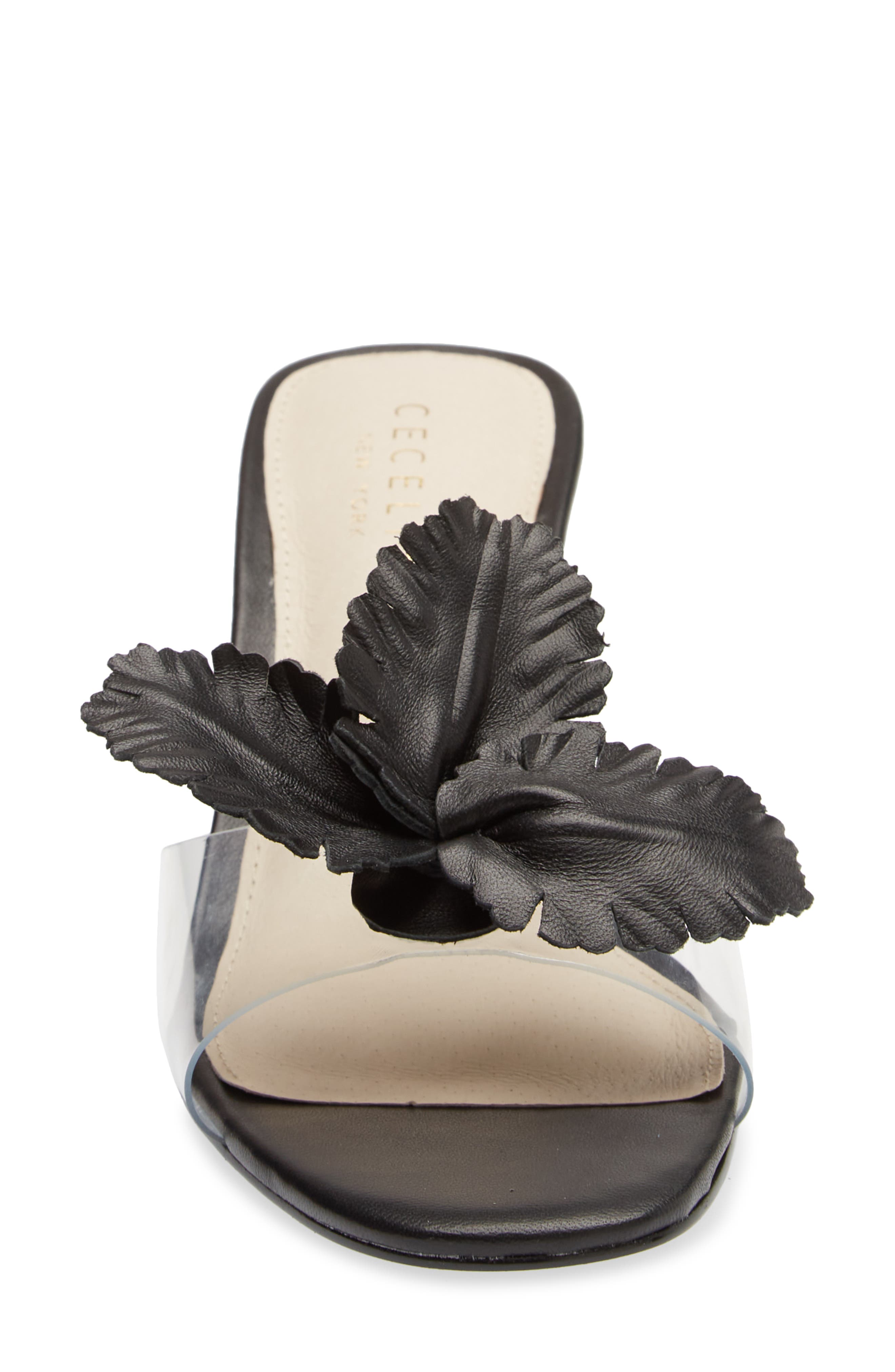 Cecelia New York Park Ave Leather Flower Sandal, Alternate, color, 