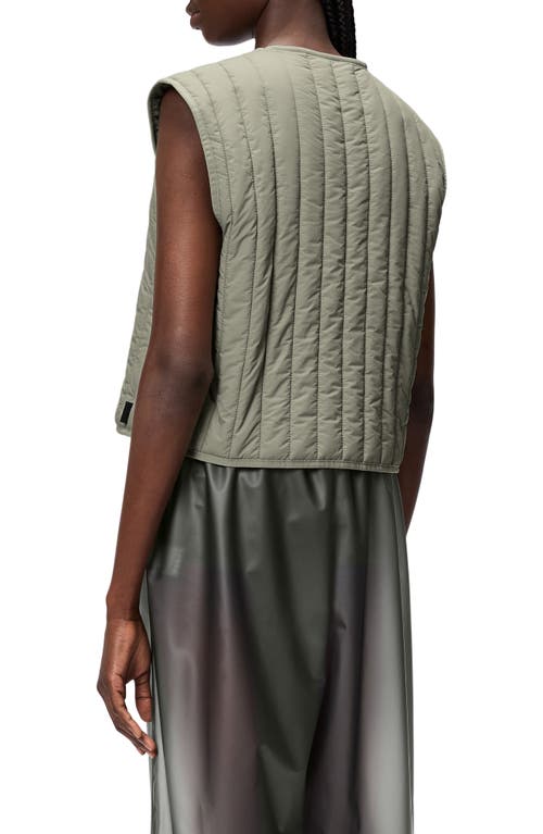 Rains Banja Water Resistant Crop Liner Vest In Green