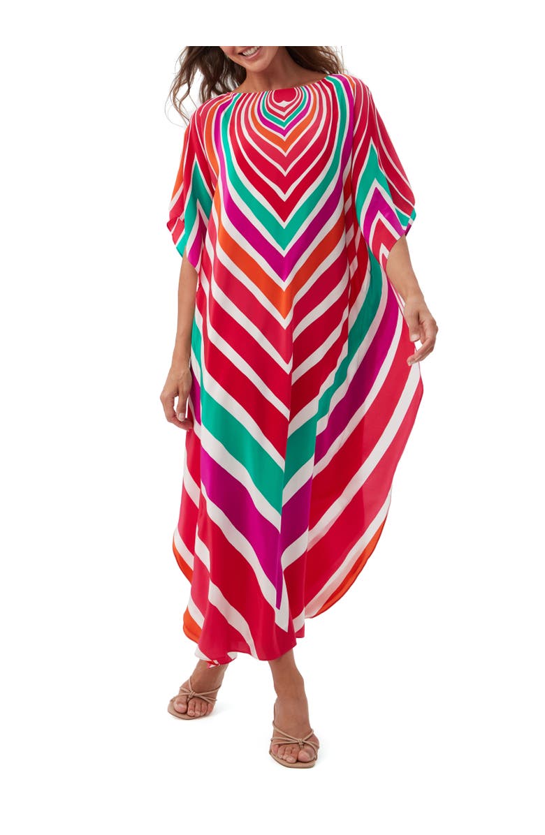 Trina Turk Jalani Maxi Caftan Dress, Main, color, Multi