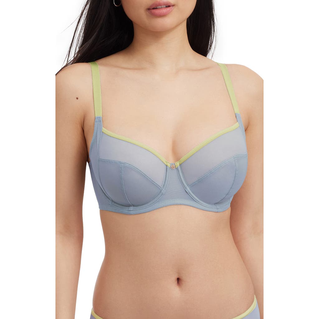 Skarlett Blue Spellbound Underwire Full Coverage Bra In Gray