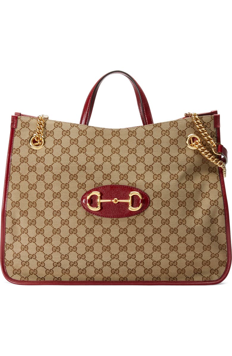 Gucci Large 1955 Horsebit Original GG Canvas Convertible Tote, Main, color,