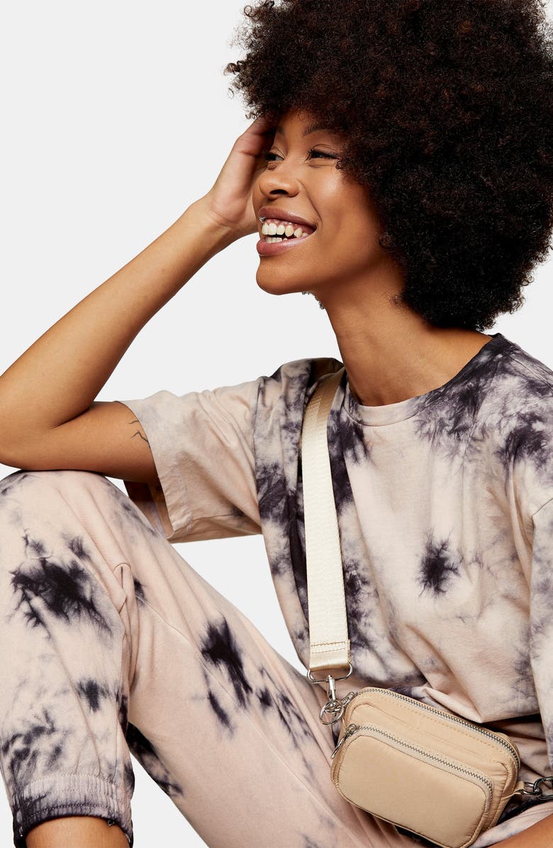 Topshop Tie Dye Joggers, Alternate, color,