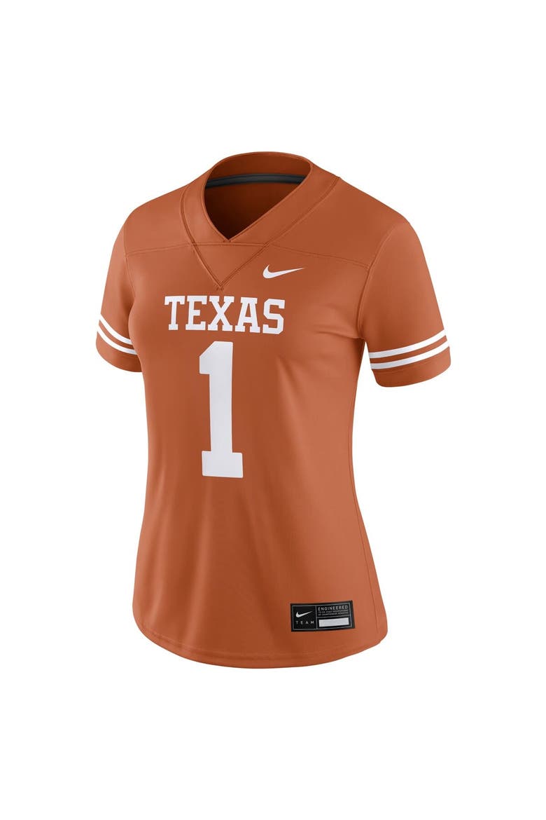 Women's Nike #1 Texas Orange Texas Longhorns Game Jersey, Alternate, color, Burnt Orange