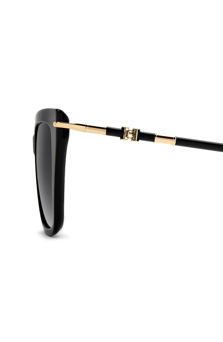 Carolina Herrera 54mm Gradient Cat Eye Sunglasses, Alternate, color, Black/ Dark Grey