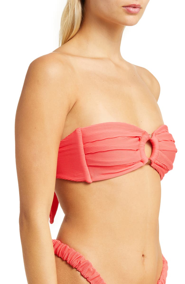Kulani Kinis Strapless O-Ring Bikini Top, Alternate, color, Watermelon