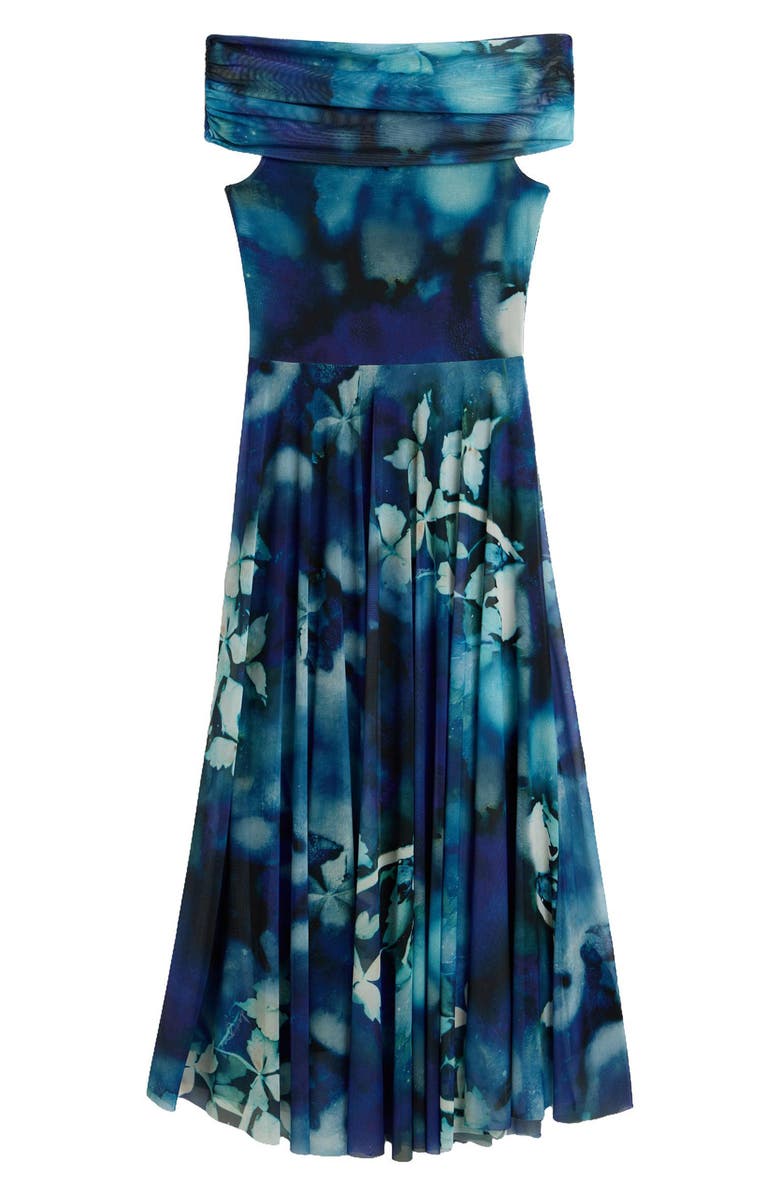 Desigual Floral Print Strapless Dress, Alternate, color,