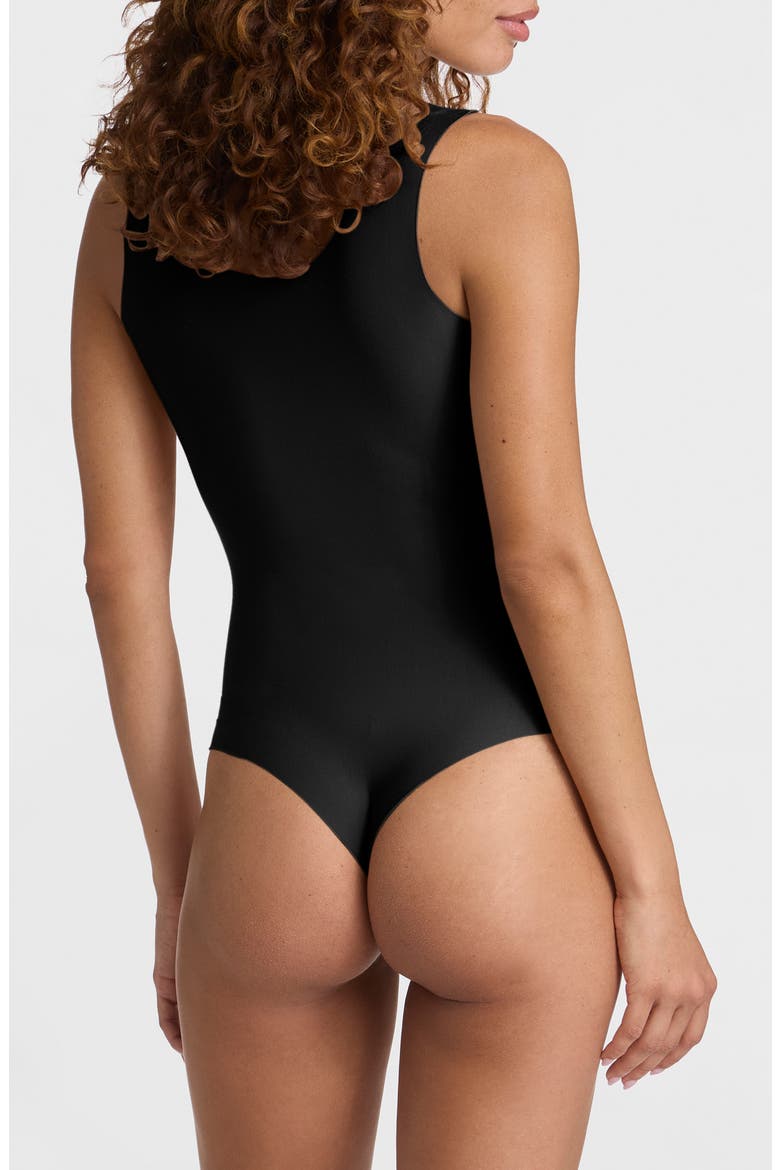 Butter Thong Bodysuit, Alternate, color, BLACK