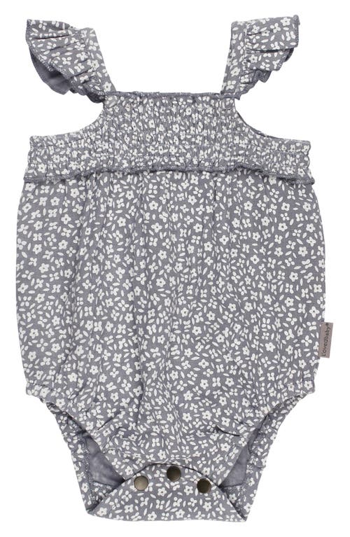 L'ovedbaby Floral Organic Cotton Gauze Bubble Romper In Blueberry Floral