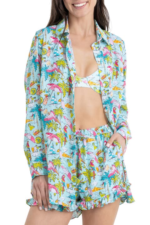 Margaritaville by Kenny Flowers - Welcome to Margaritaville - Women's Long Sleeve Resort Shirt