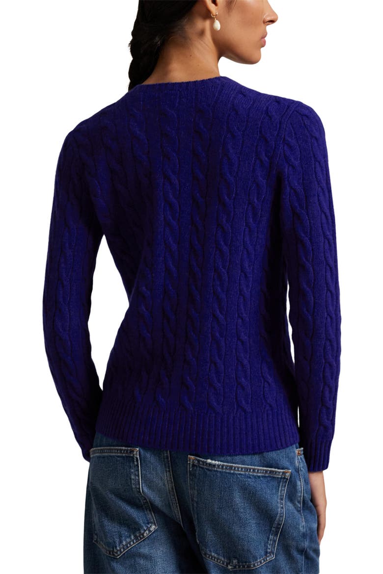 Julianna Cable Knit Wool & Cashmere Sweater, Alternate, color, MULTI