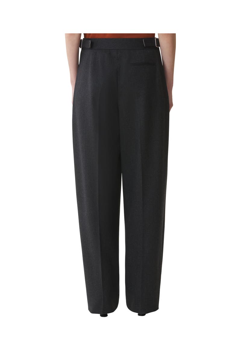 Lanvin Wide-Leg Flannel Pants, Alternate, color, Anthracite