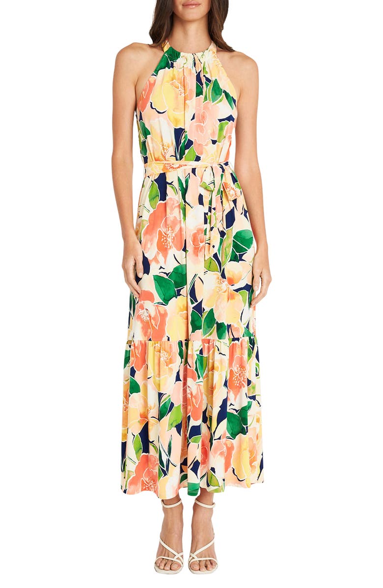 Maggy London High Neck Maxi Dress, Main, color,