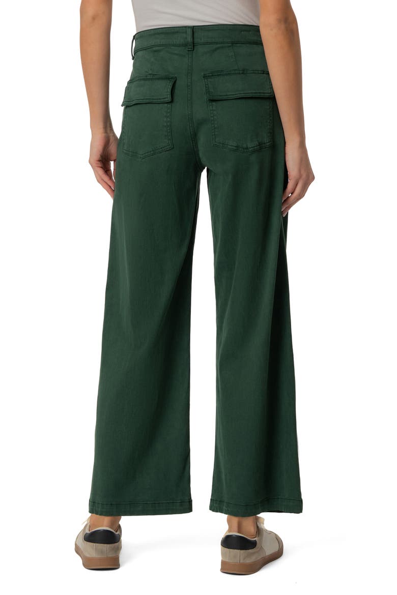 Meg High Waist Ankle Wide Leg Pants, Alternate, color, EVERGREEN