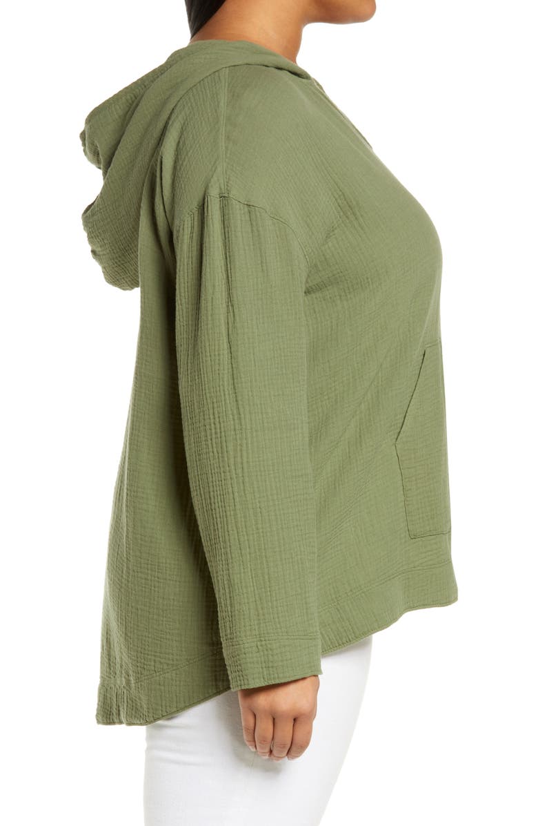 Caslon<sup>®</sup> Double Gauze Linen Blend Hoodie, Alternate, color,