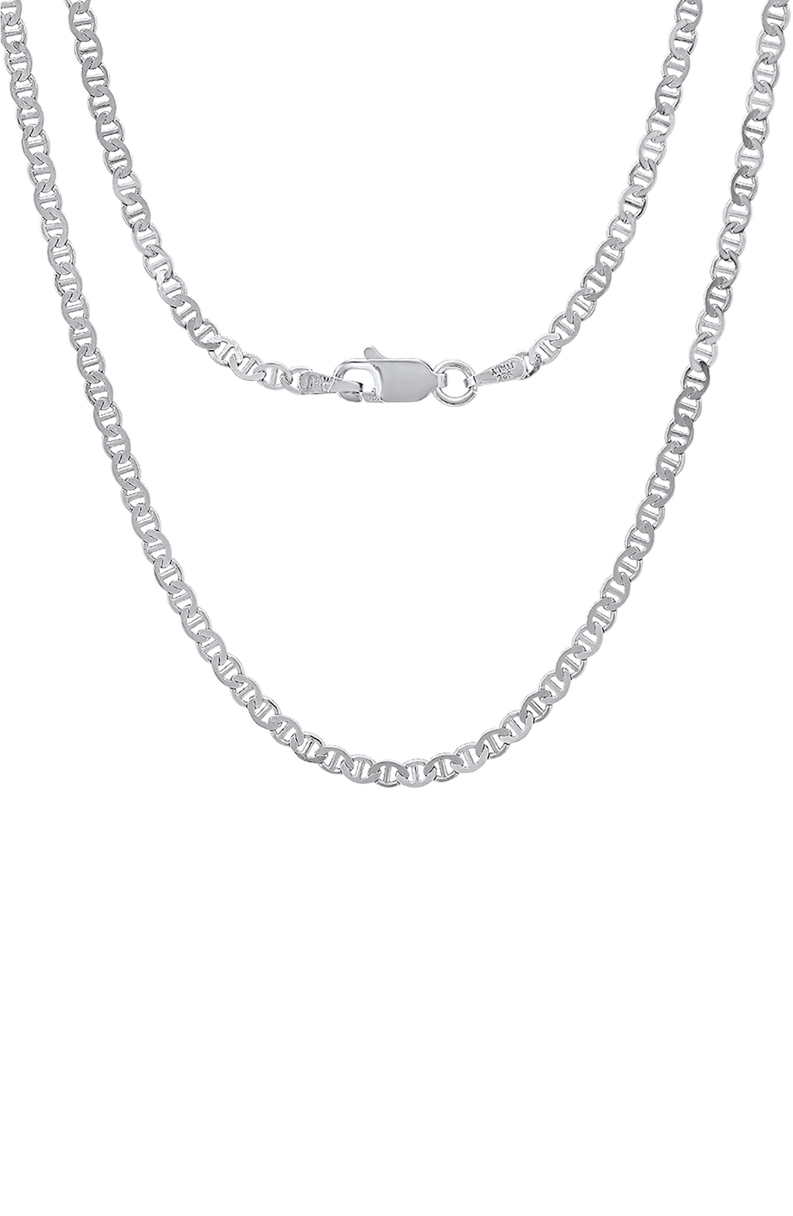 Sterling Silver Mariner Chain Necklace