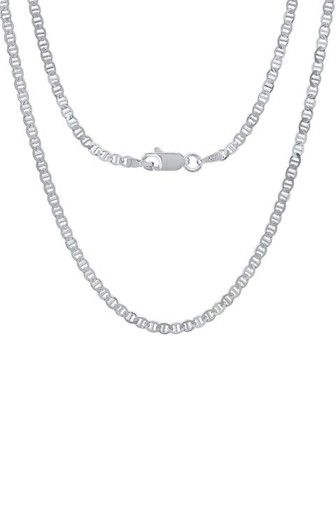Sterling Silver Mariner Chain Necklace